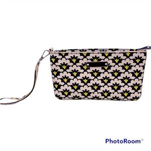 Vera Bradley faux leather wristlet with detachable wrist strap